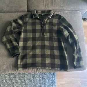 The north face checkered black and green jacket